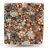 Lofaris Ethiopian Traditional Patterns Basket Shower Curtain